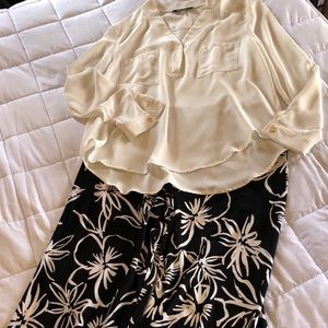 9 West Ladies Top, with petite matching pant